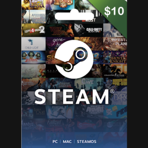 Steam Gift Card $10 (US) – Fast Digital Email Delivery for Steam Wallet